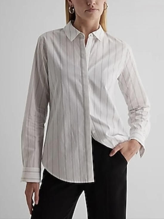 Express Tops - Slim Striped Portofino Shirt